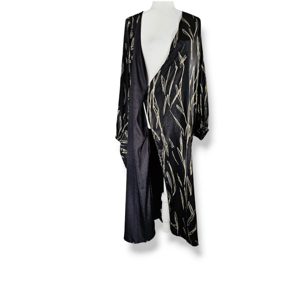 NWT Diarrablu Lala Wrap Midi Dress Size M [8-10] Scribble Noir Black Gold - Picture 4 of 13